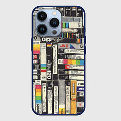 Чехол для iPhone 13 Pro VHS-кассеты, цвет: 3D-тёмно-синий