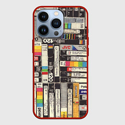 Чехол для iPhone 13 Pro VHS-кассеты, цвет: 3D-красный