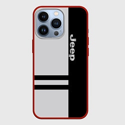 Чехол для iPhone 13 Pro Jeep, цвет: 3D-красный