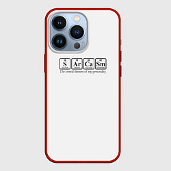 Чехол iPhone 13 Pro Sarcasm хим элемент надпись