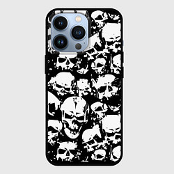 Чехол для iPhone 13 Pro Черепа ужаса, цвет: 3D-черный
