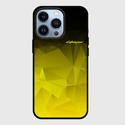 Чехол для iPhone 13 Pro Cyberpunk 2077: Yellow Poly, цвет: 3D-черный