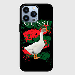 Чехол для iPhone 13 Pro GUSSI Hype, цвет: 3D-черный