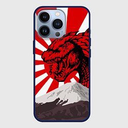 Чехол для iPhone 13 Pro Japanese Godzilla, цвет: 3D-тёмно-синий