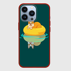 Чехол iPhone 13 Pro Корги на пончике