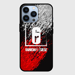 Чехол iPhone 13 Pro R6S: Red & White