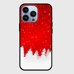 Чехол для iPhone 13 Pro Christmas pattern, цвет: 3D-черный