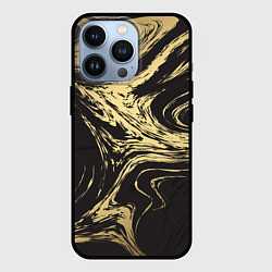 Чехол для iPhone 13 Pro Золотой мрамор, цвет: 3D-черный