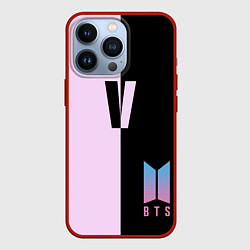 Чехол для iPhone 13 Pro BTS V, цвет: 3D-красный