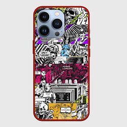 Чехол для iPhone 13 Pro Watch Dogs: Pattern, цвет: 3D-красный