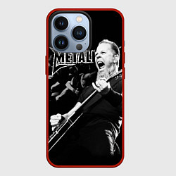 Чехол для iPhone 13 Pro Metallica, цвет: 3D-красный