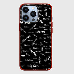 Чехол для iPhone 13 Pro Sally Face: Black Pattern, цвет: 3D-красный