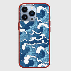Чехол iPhone 13 Pro Морские волны графика