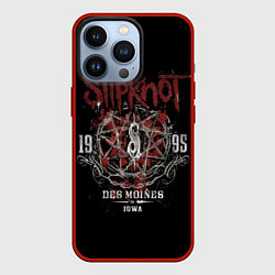 Чехол для iPhone 13 Pro Slipknot 1995, цвет: 3D-красный