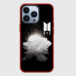 Чехол для iPhone 13 Pro BTS Flower, цвет: 3D-красный