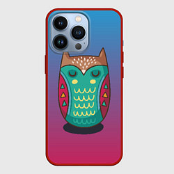 Чехол для iPhone 13 Pro Мудрая сова, цвет: 3D-красный