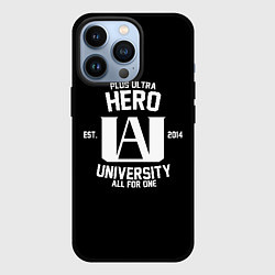 Чехол для iPhone 13 Pro My Hero Academia белый лого, цвет: 3D-черный
