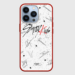 Чехол для iPhone 13 Pro STRAY KIDS АВТОГРАФЫ, цвет: 3D-красный