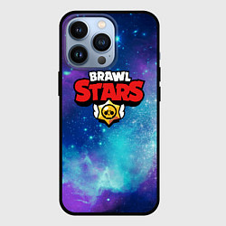 Чехол iPhone 13 Pro BRAWL STARS лого в космосе