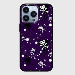 Чехол для iPhone 13 Pro Эмо 2007 фиолетовый фон, цвет: 3D-черный