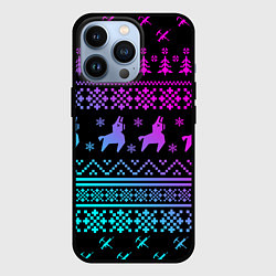 Чехол для iPhone 13 Pro FORTNITE НОВОГОДНИЙ, цвет: 3D-черный
