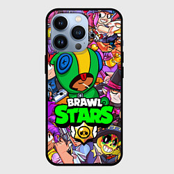 Чехол для iPhone 13 Pro BRAWL STARS LEON, цвет: 3D-черный