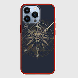 Чехол для iPhone 13 Pro Ведьмак 3: Дикая Охота, цвет: 3D-красный
