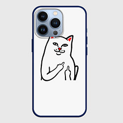 Чехол для iPhone 13 Pro Meme Cat, цвет: 3D-тёмно-синий