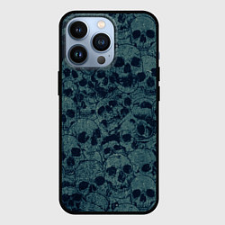 Чехол для iPhone 13 Pro Skull, цвет: 3D-черный