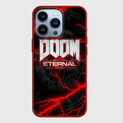 Чехол для iPhone 13 Pro DOOM ETERNAL, цвет: 3D-красный