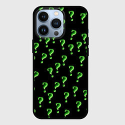 Чехол для iPhone 13 Pro Знак вопроса, цвет: 3D-черный