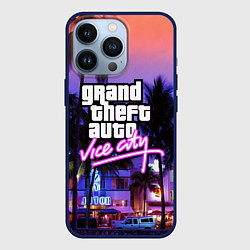 Чехол для iPhone 13 Pro Grand Theft Auto Vice City, цвет: 3D-тёмно-синий