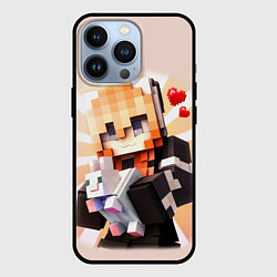 Чехол для iPhone 13 Pro MINECRAFT, цвет: 3D-черный