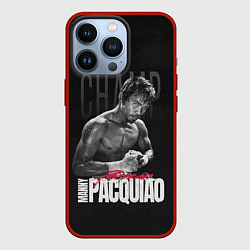 Чехол для iPhone 13 Pro Manny Pacquiao, цвет: 3D-красный