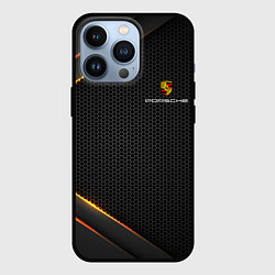 Чехол для iPhone 13 Pro PORSCHE, цвет: 3D-черный