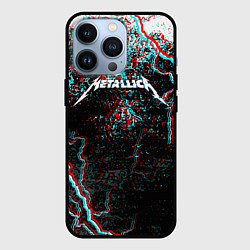 Чехол для iPhone 13 Pro METALLICA GLITCH STORM, цвет: 3D-черный