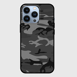 Чехол для iPhone 13 Pro Военный камуфляж, цвет: 3D-черный