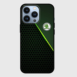 Чехол для iPhone 13 Pro Skoda, цвет: 3D-черный