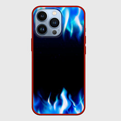 Чехол для iPhone 13 Pro Синий Огонь, цвет: 3D-красный