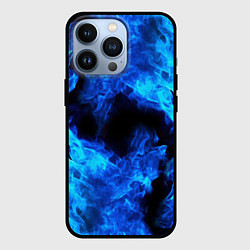 Чехол для iPhone 13 Pro СИНИЙ ОГОНЬ, цвет: 3D-черный