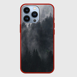 Чехол для iPhone 13 Pro Лес, цвет: 3D-красный