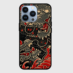 Чехол iPhone 13 Pro Dsquared tatoo DRAGON