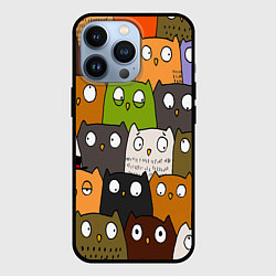 Чехол iPhone 13 Pro СОВЫ КОТИКИ