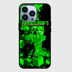 Чехол для iPhone 13 Pro Minecraft, цвет: 3D-черный