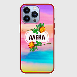 Чехол для iPhone 13 Pro Алена, цвет: 3D-красный