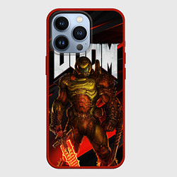 Чехол для iPhone 13 Pro DOOM ETERNAL, цвет: 3D-красный