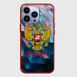 Чехол для iPhone 13 Pro RUSSIA, цвет: 3D-красный