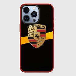 Чехол для iPhone 13 Pro PORSCHE, цвет: 3D-красный