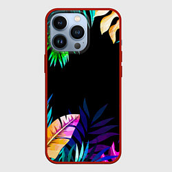 Чехол для iPhone 13 Pro Тропическая Ночь, цвет: 3D-красный