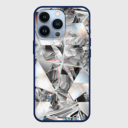 Чехол для iPhone 13 Pro Зеркальный калейдоскоп, цвет: 3D-тёмно-синий